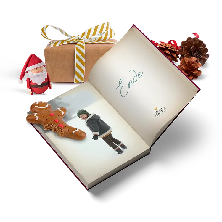 Das Buch "Lumi und der kleine Igel" liegt aufgeschlagen und zeigt die letzte Seite mit dem Wort "Ende".